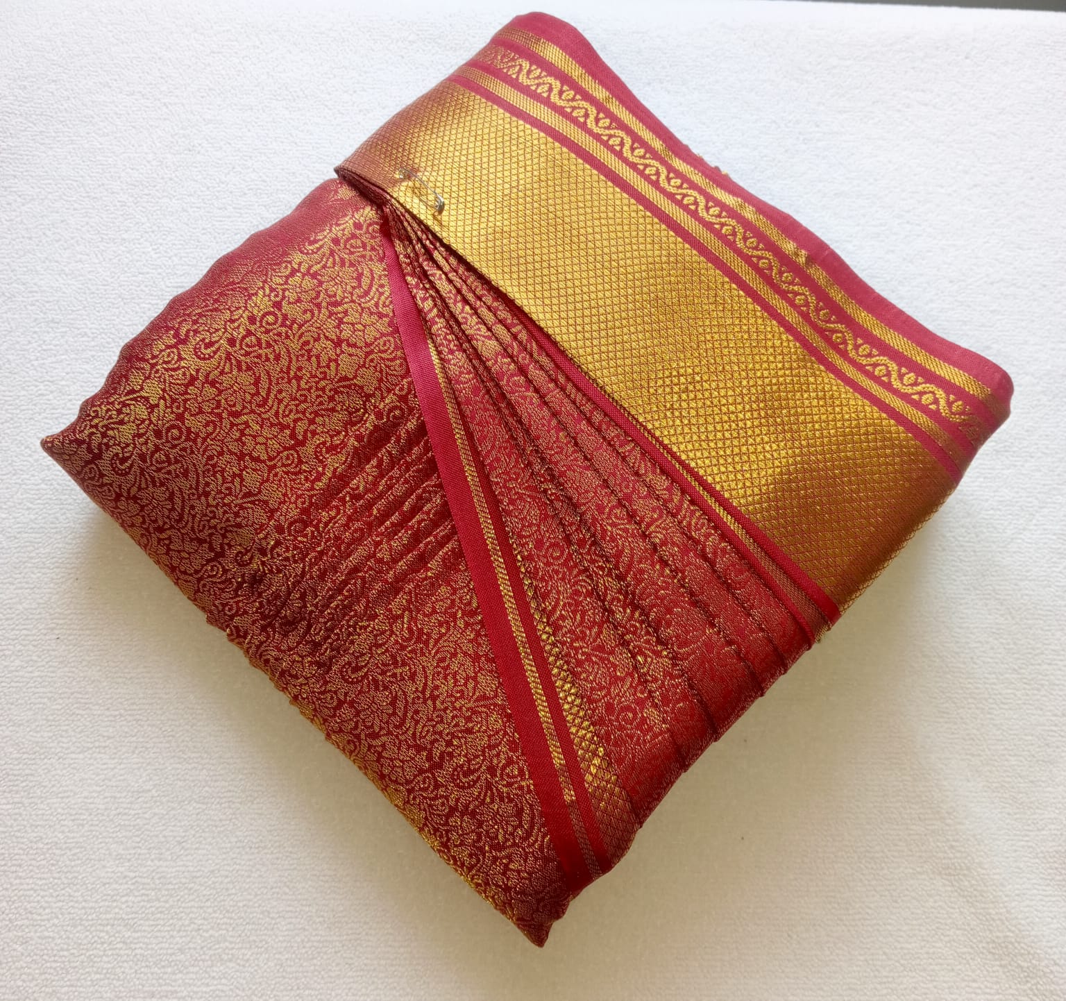 Gallery 8: Bride showcasing the finished, perfect saree look.